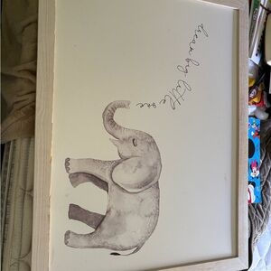Elephant Wall Art with Inspirational Quote